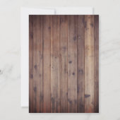  Lantaarn Rustic Sunflower Barn Wood Weddenschap Kaart (Achterkant)