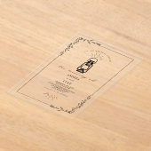  Lantaarn Rustieke Bloemen Huwelijk Acryl Uitnodigingen (Laagn)