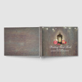 lantaarn rustieke houten schuur bruiloft gastenboek (Volledig)