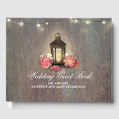 lantaarn rustieke houten schuur bruiloft gastenboek (Voorkant)