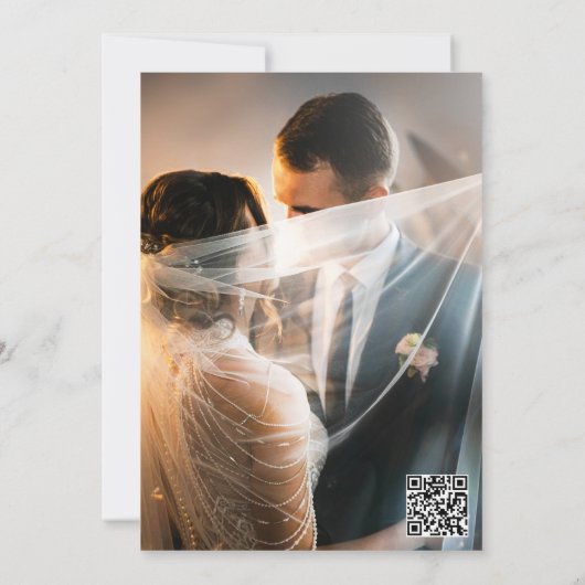 Lantaarn Sneeuw Winter Elope Trouwreceptie Alleen Kaart (Achterkant)