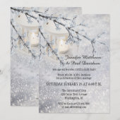 Lantaarn Sneeuw Winter Post Wedding Party Uitnodig Kaart (Voorkant / Achterkant)