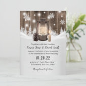  Lantaarn Snowflake Winter Wuwelijks Kaart (Staand voorkant)