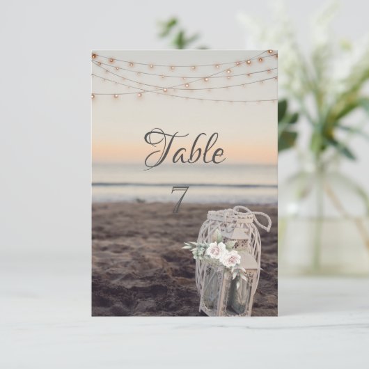 Lantaarn, Strijklichten, Bloemen, Strand Kaart (Staand voorkant)