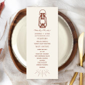  Lantaarn Terracotta Rustic Wedding Menu
