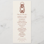  Lantaarn Terracotta Rustic Wedding Menu (Voorkant)