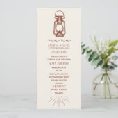  Lantaarn Terracotta Rustic Wedding Menu (Staand voorkant)