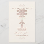  Lantaarn Terracotta Rustic Wedding Programme (Achterkant)