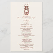  Lantaarn Terracotta Rustic Wedding Programme (Voorkant)
