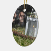 Lantaarn van licht keramisch ornament (Links)