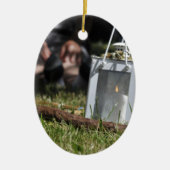 Lantaarn van licht keramisch ornament (Voorkant)