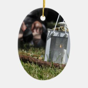 Lantaarn van licht keramisch ornament