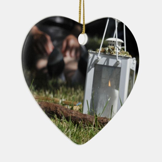 Lantaarn van licht keramisch ornament (Rechts)