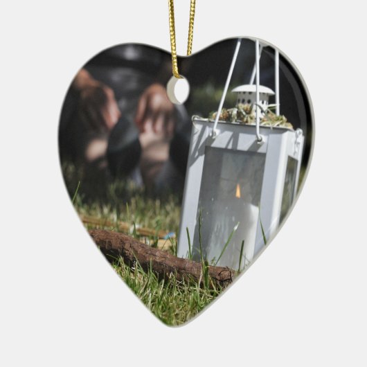 Lantaarn van licht keramisch ornament (Links)