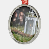 Lantaarn van licht metalen ornament (Links)