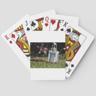Lantaarn van licht pokerkaarten