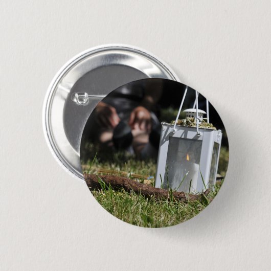 Lantaarn van licht ronde button 5,7 cm (Voorkant /achterkant)