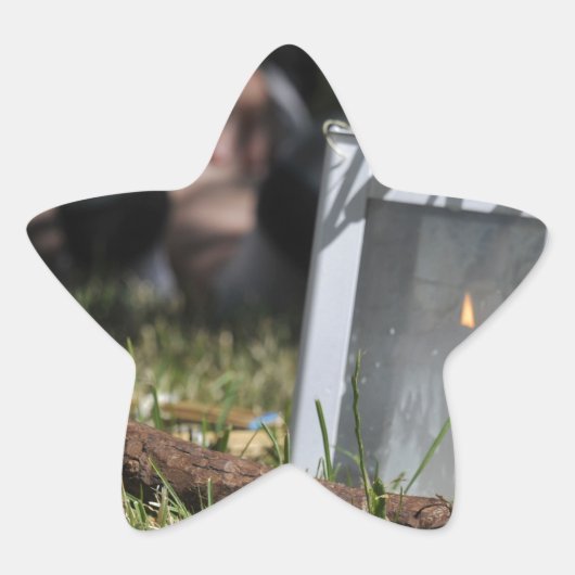 Lantaarn van licht ster sticker (Voorkant)