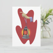 Lantaarn vasthoudend kaart (Staand voorkant)