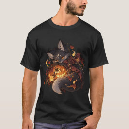 Lantaarn Vos Donkere Halloween T-Shirt