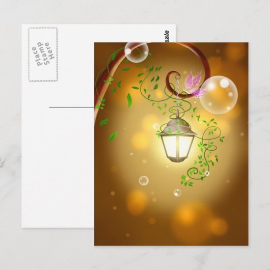 Lantaarn & wijnstokken briefkaart (Voorkant / Achterkant)