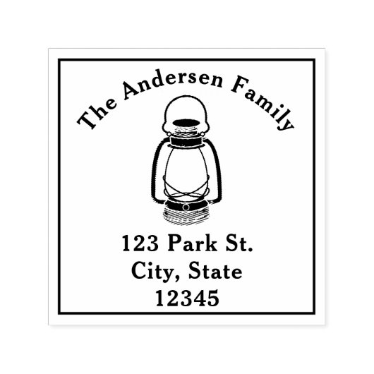 Lantaarnadres Zelfinktende Stempel (Design)