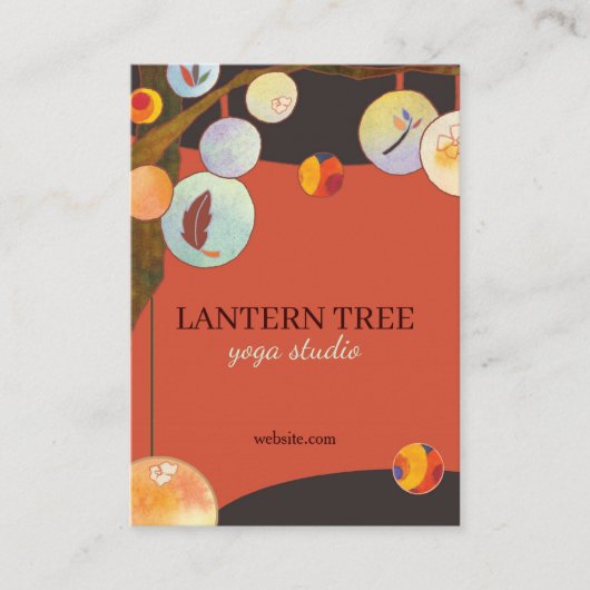 Lantaarnboom Unieke yoga Visitekaartje (Voorkant)