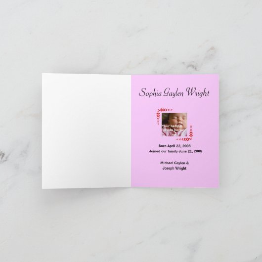 Lantaarngeboorteaankondiging Aankondiging (Binnen)