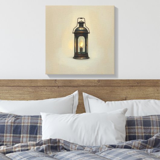 lantaarngloed canvas afdruk (Insitu (Slaapkamer))