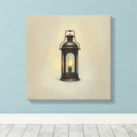 lantaarngloed canvas afdruk (Insitu (Houten vloer))