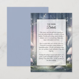 Lantaarnlicht droomt betoverd bos informatiekaartje