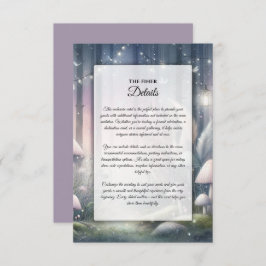 Lantaarnlicht droomt betoverd bos informatiekaartje