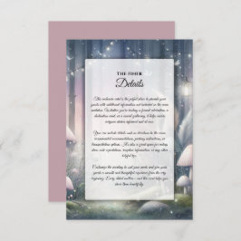 Lantaarnlicht droomt betoverd bos informatiekaartje