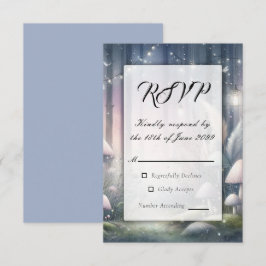 Lantaarnlicht droomt betoverd bos RSVP kaartje