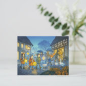 Lantaarnparade voor St Martins Day Feestdagenkaart (Staand voorkant)