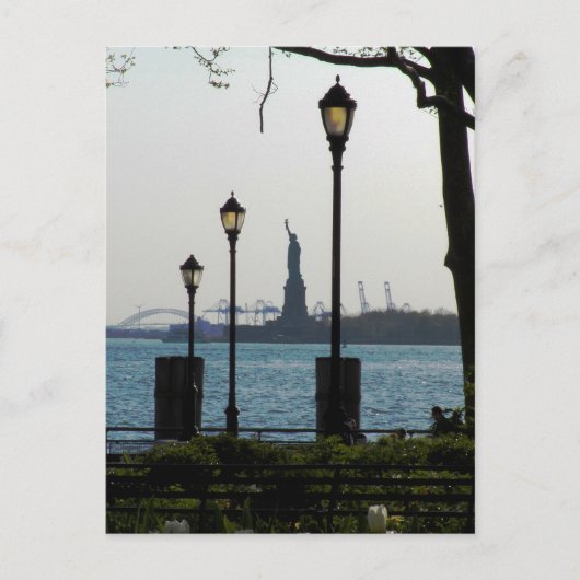 Lantaarns beeld van vrijheid in Battery Park Briefkaart (Voorkant)