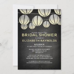Lantaarns Bridal Shower Invitations Kaart