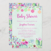 Lantaarns & Cactus Baby Douche Uitnodigingen (Voorkant / Achterkant)