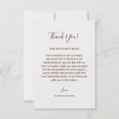 Lantaarns Chinese bruiloft dank u Bedankkaart (Achterkant)