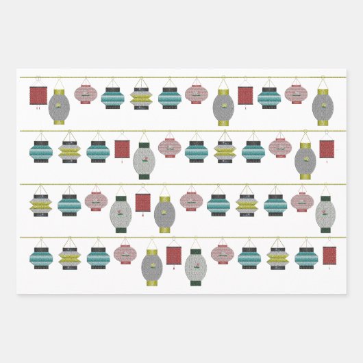 Lantaarns die Document Bladen verpakken Inpakpapier Vel (Voorkant)