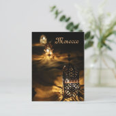 Lantaarns die in de Marokkaanse woestijnnacht opli Briefkaart (Staand voorkant)