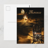 Lantaarns die in de Marokkaanse woestijnnacht opli Briefkaart (Voorkant / Achterkant)