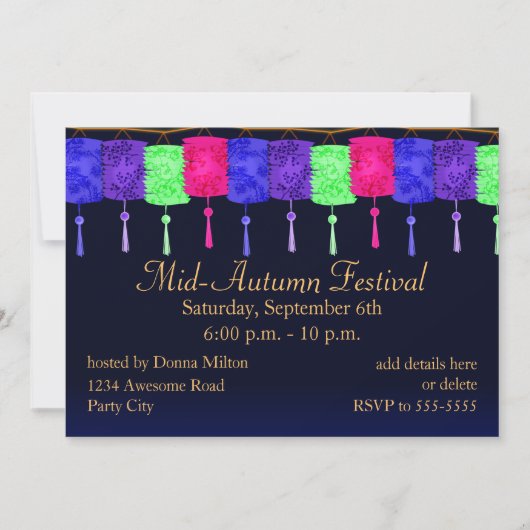 Lantaarns en de Volledige Uitnodiging van de Moon (Voorkant)