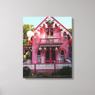 Lantaarns en roze tandbrood - Martha's wijntuin Canvas Afdruk