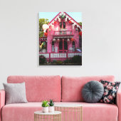 Lantaarns en roze tandbrood - Martha's wijntuin Canvas Afdruk (Insitu (Woonkamer))