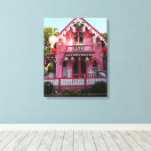 Lantaarns en roze tandbrood - Martha's wijntuin Canvas Afdruk (Insitu (Houten vloer))