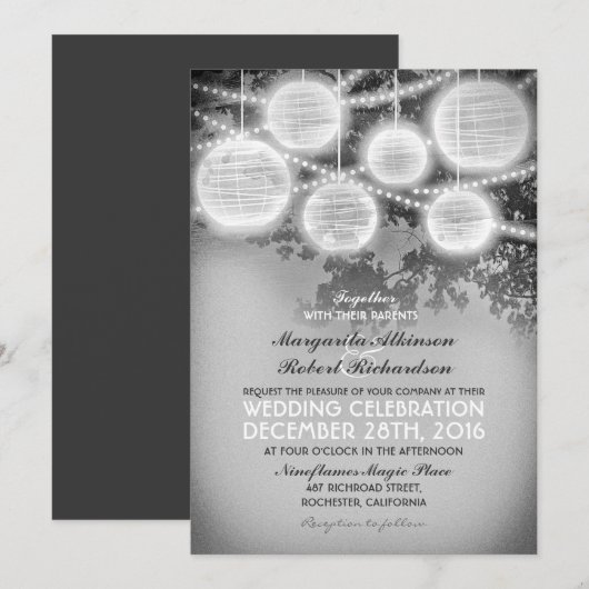 lantaarns huwelijksuitnodigingen kaart (Voorkant / Achterkant)