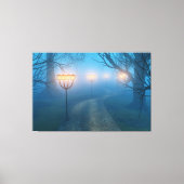 Lantaarns in de Fog Canvas Print (Voorkant)