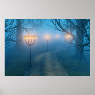 Lantaarns in de mouwdruk poster