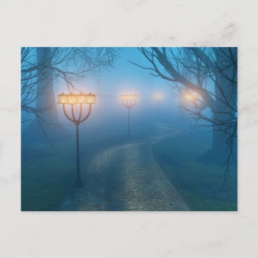 Lantaarns in het Briefkaart Fog (Voorkant)